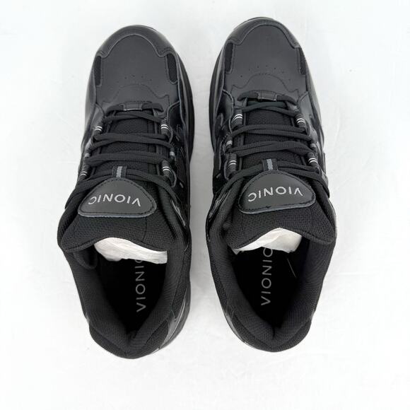 Vionic Mens 23Walk 2.0 Sneakers US 11.5 Wide EU 44.5 Black Leather Athletic NIB - Picture 10 of 14